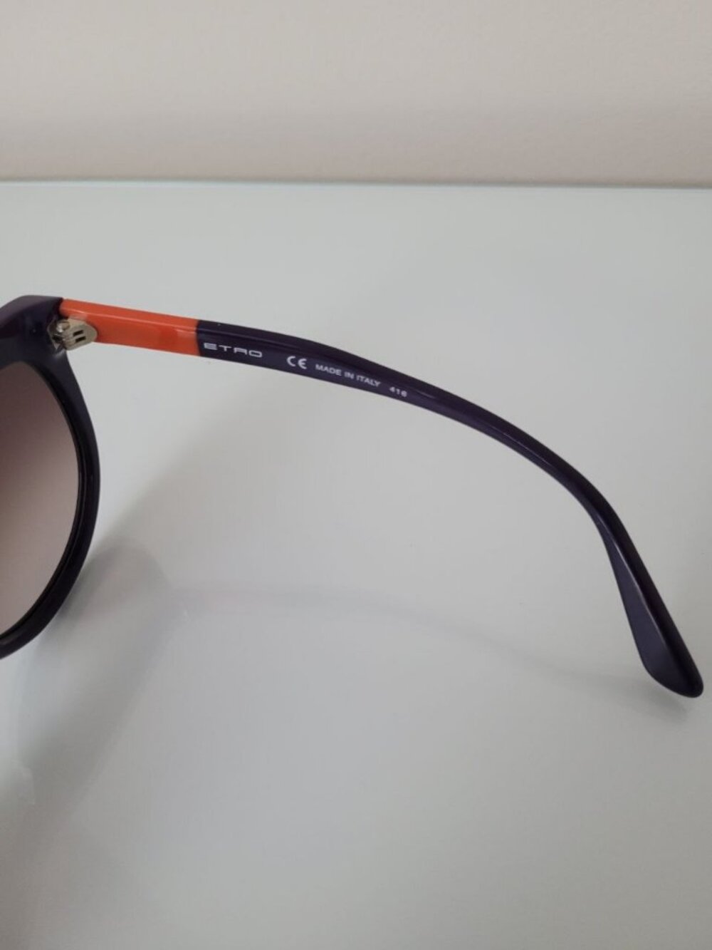 Etro Cat-Eye Sunglasses Purple & Orange - Made in Italy-ET636S 501 - Picture 5 of 6